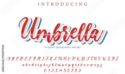 Umbrella Font – Stylish Script Typeface with Bold Modern Brush Lettering