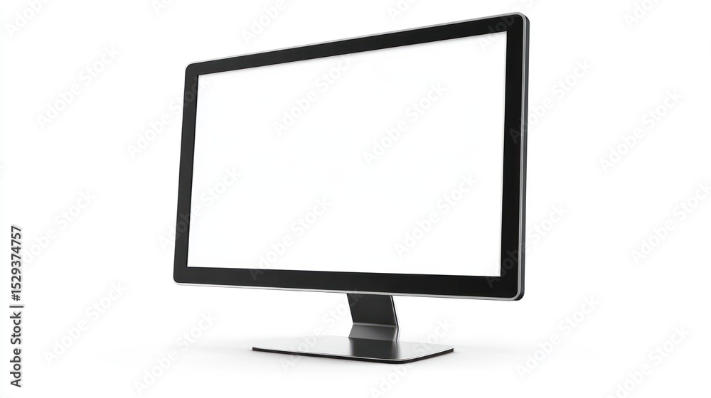 Modern computer monitor on white background Modern computer monitor on white background