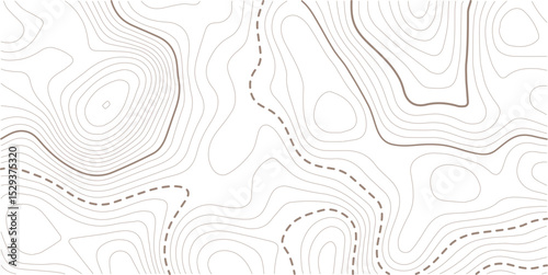 Abstract topo contour map on white background, Topographic map Topographic contour lines map seamless pattern. Geographic mountain relief diagram line wave carve pattern