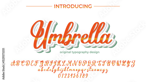 Umbrella Font – Stylish Script Typeface with Bold Modern Brush Lettering