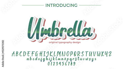 Umbrella Font – Stylish Script Typeface with Bold Modern Brush Lettering
