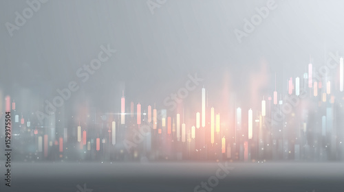 Clean and minimal stock market background, soft gradient