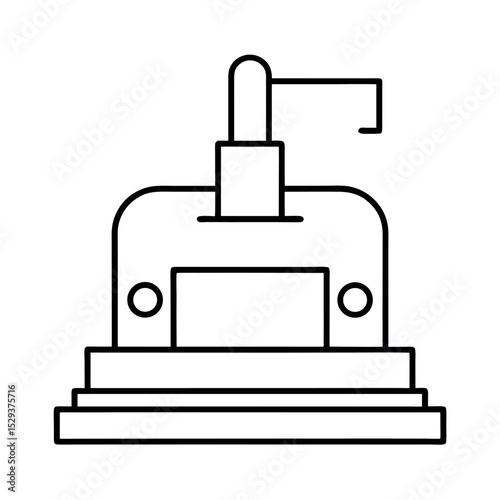 CNC Punching Machine Illustration Art
