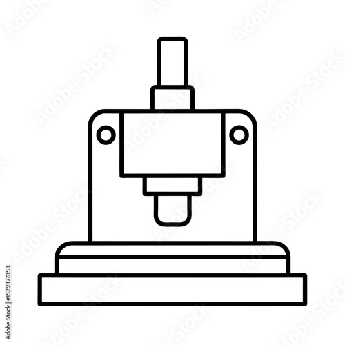 CNC Router Technical Drawing Vector