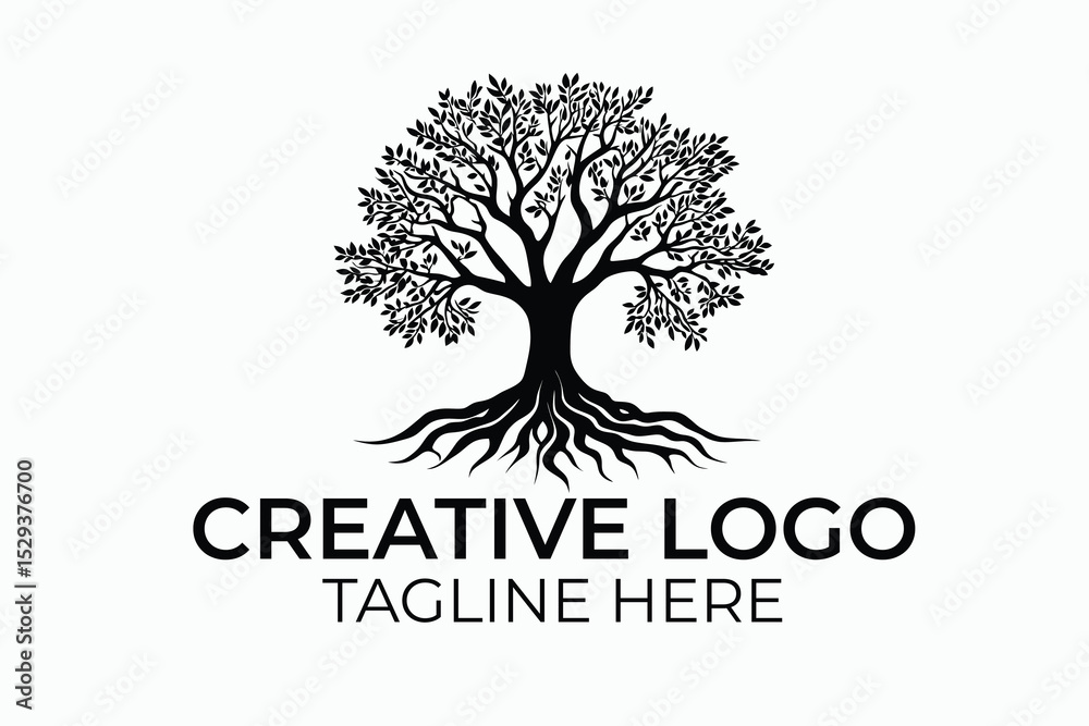 Obraz premium abstract tree with roots