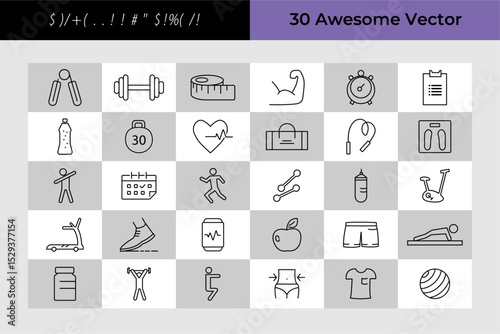 Battery level icon, Battery charging icon set. Empty and full battery energy level icon collection. Fitness and Training icon set with cycling training, hiking, trail running, functional training