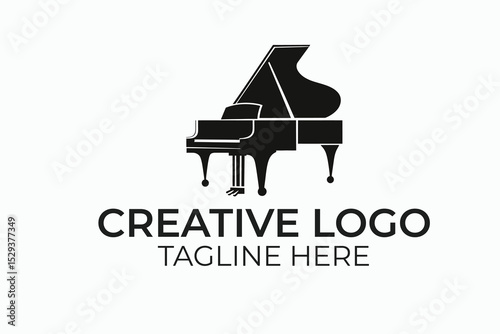 vector illustration of piano