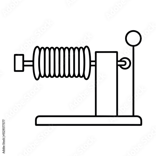 Coil Winding Equipment Line Art