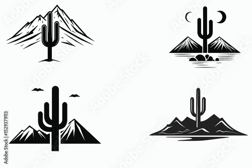 camping icons set