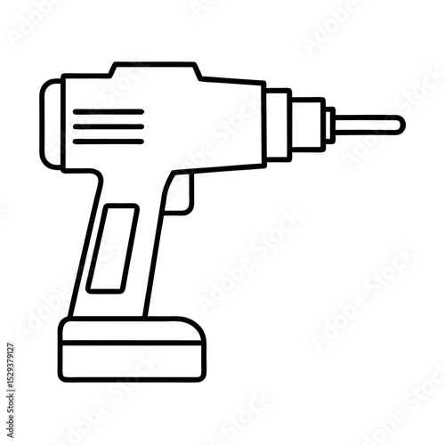 EDM Drill Tool Line Art Design