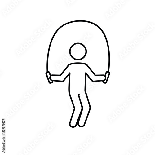 Jump Rope Icons. Sports vector illustration. Fitness. Aerobics