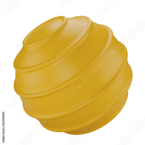 Stylized fitness ball. Isolated on transparent background