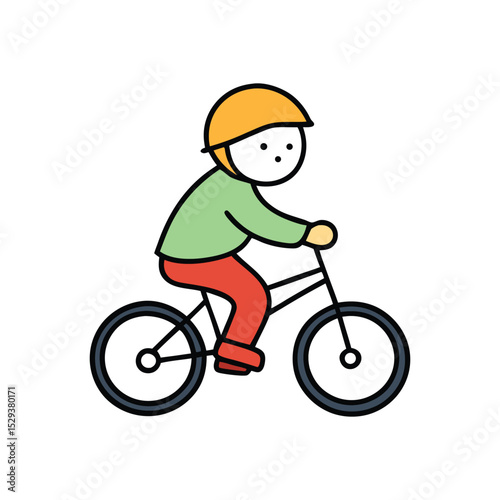 A child riding a bicycle