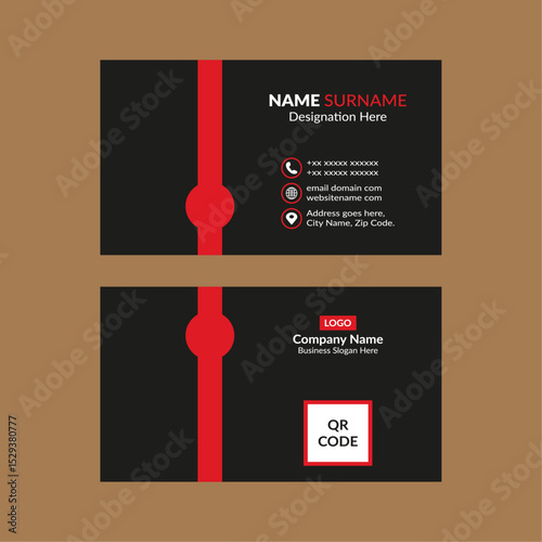 Modern Business Card Template. Creative Layout Display for Promotional Campaign.