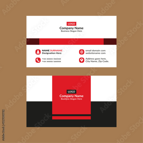 Modern Business Card Template. Creative Template Display for Promotional Campaign.
