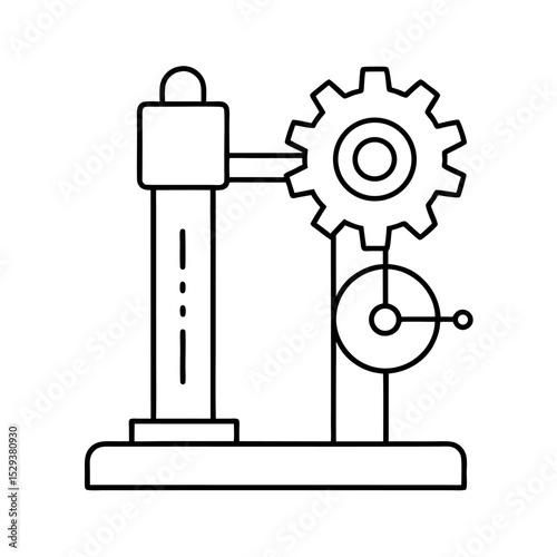 Gear Measuring Machine Vector Outline