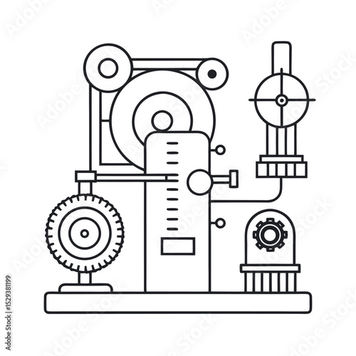 Gear Measuring Machine Technical Sketch