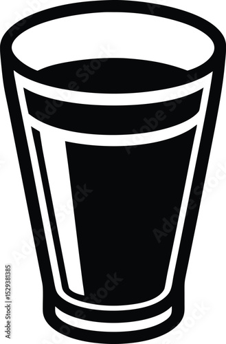 Espresso Shot Glass Icon Modern vector silhouette illustration