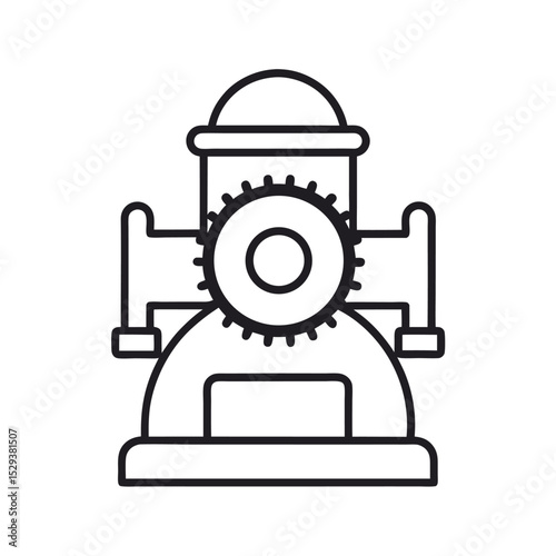 Gear Shaving Device Outline Vector