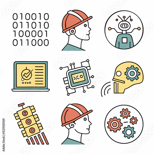 set of construction icons