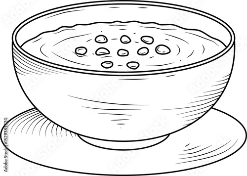 Warm soup hand drawn illustration