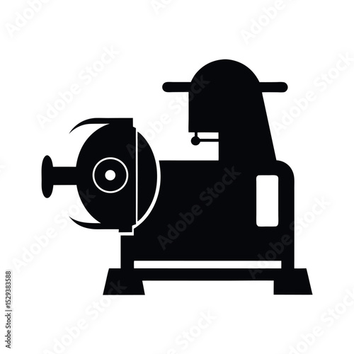 portable grinding machine silhouette vector