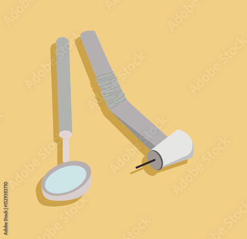 tartar cleaning tool. Excavator Vector 