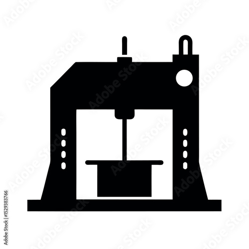 press brake machine silhouette vector