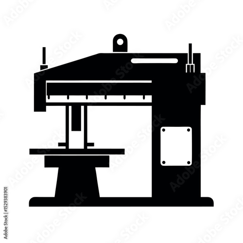 press brake machine black vector