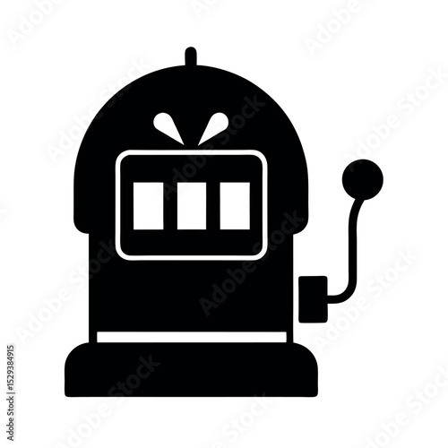 slotter machine silhouette vector