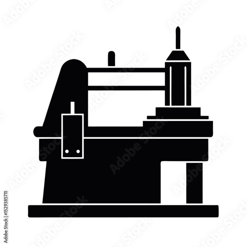 surface profiling machine silhouette vector