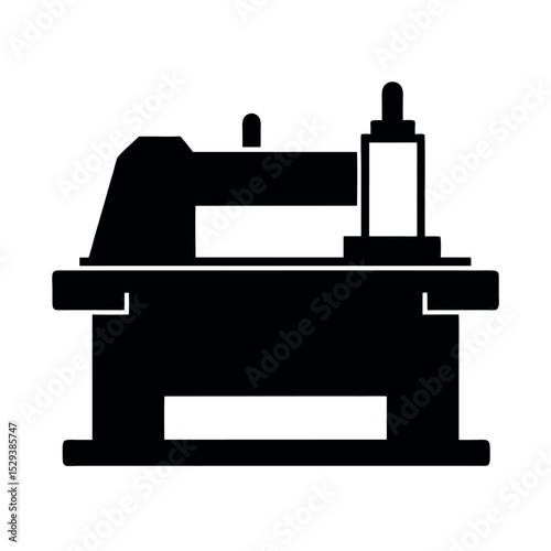 surface profiling machine black vector
