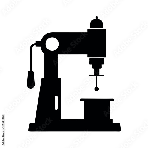 tapping machine dark shape vector
