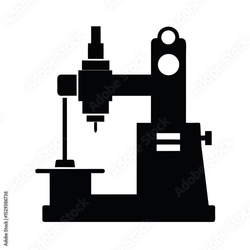 ultrasonic machining machine silhouette vector