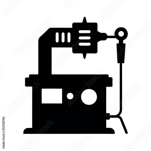 ultrasonic welding machine black vector