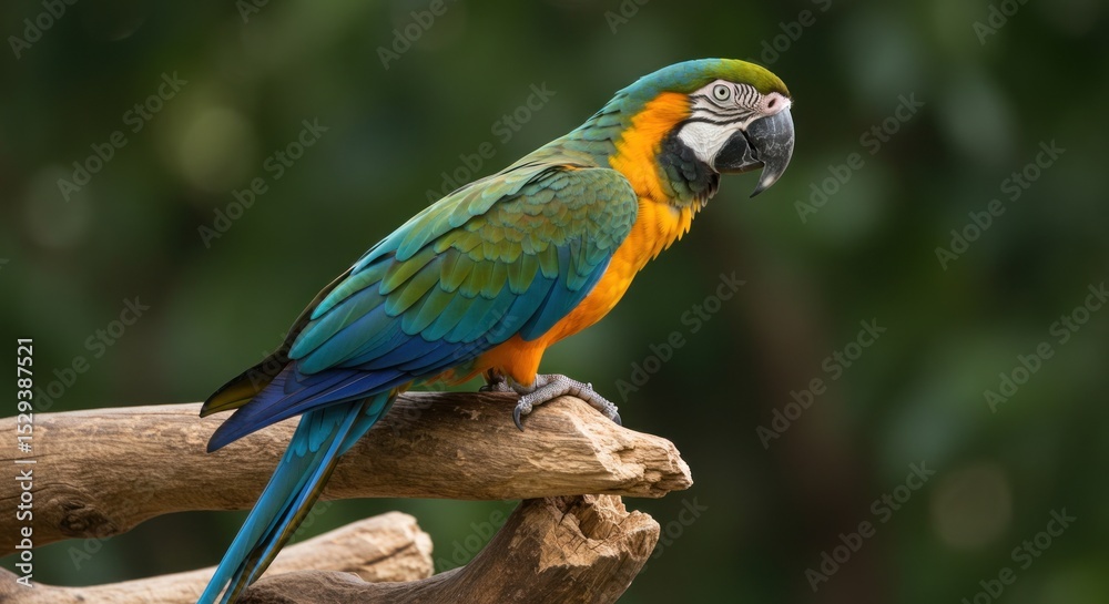 Fototapeta premium Colorful parrot on hand