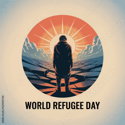 World Refugee Day Awareness, Solidarity Support Design