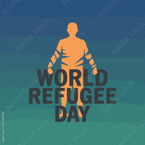 World Refugee Day Awareness, Solidarity Support Design