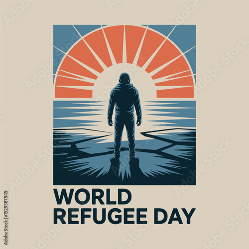 World Refugee Day Poster Human Rights Awareness Design