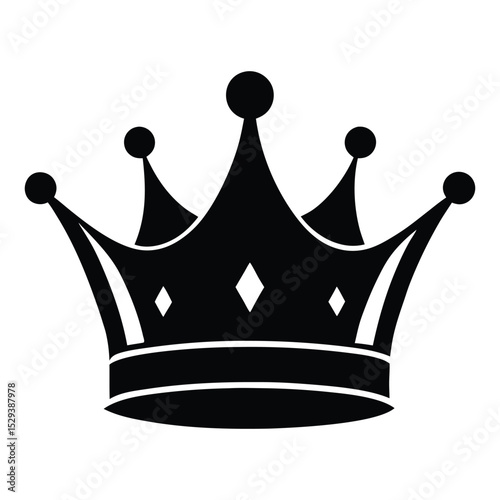 A majestic set of black crown illustrations, perfect for symbolizing royal authority, luxury, and power for kings, queens, and princesses