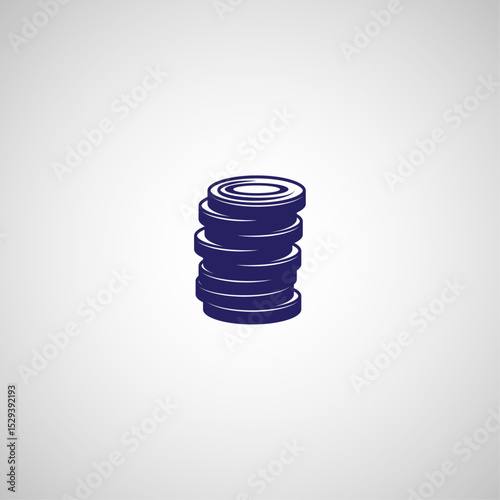 poker chips stack of coins flat vector design