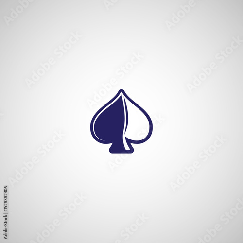Ace of spades icon flat vector design