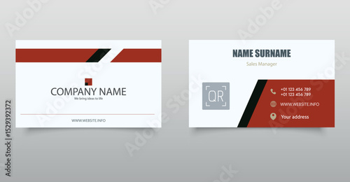 Creative Business Card Template. Vector Illustration. Editable file.