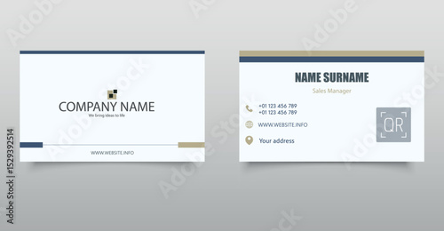 Creative Business Card Template. Vector Illustration. Editable file.
