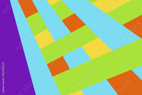 Minimal abstract background with colorful lines. Vector illustration.