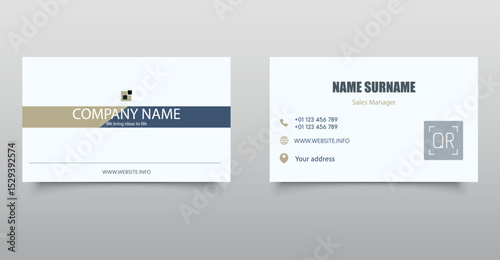 Creative Business Card Template. Vector Illustration. Editable file.