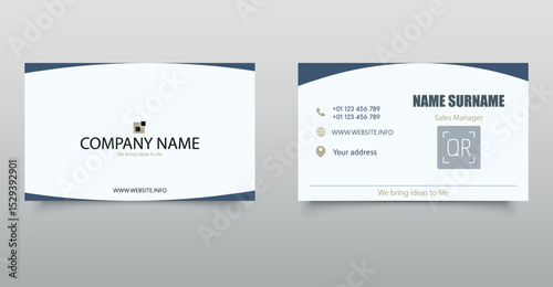 Creative Business Card Template. Vector Illustration. Editable file.