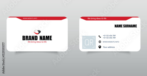 Creative Business Card Template. Vector Illustration. Editable file.