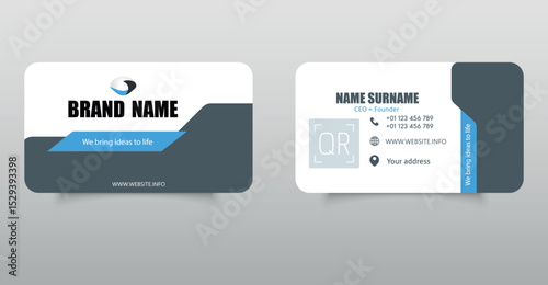 Creative Business Card Template. Vector Illustration. Editable file.