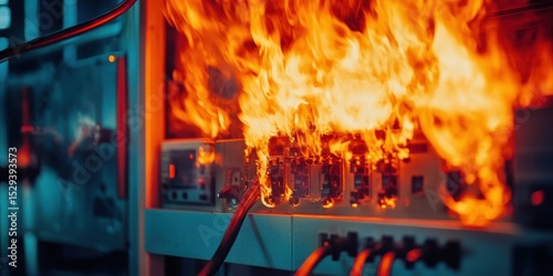 fire or fire of electrical equipment in a factory